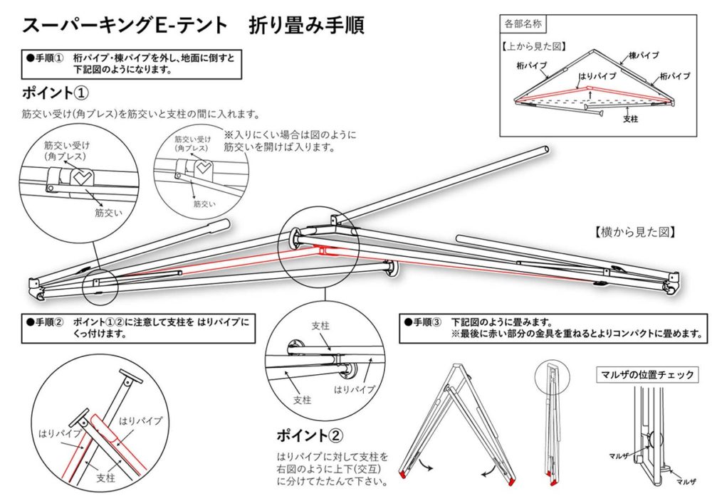 スーパーキングEテント組み立て方